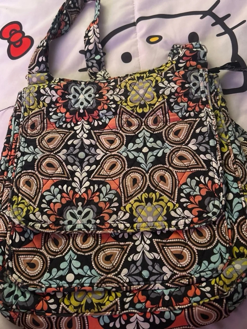 Vera Bradley Multicolor Floral Paisley Quilted Tote and Crossbody Set